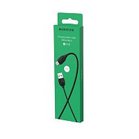 Кабель USB - микро USB Borofone BX19 Benefit, 1.0м, круглый, 2.0A, ПВХ, цвет: чёрный (1/648) (6931474701770)