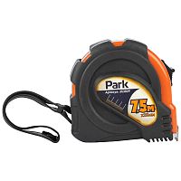 Рулетка Park с фиксатором, прорезиненный корпус, 7,5x25мм TM29-7525 (1/12/48) (353029)