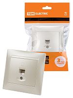 Розетка компьютерная RJ45  перламутр "Лама" (10/120) TDM (SQ1815-0816)