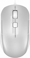 Мышь проводная A4TECH Fstyler FM26S (1600dpi) silent USB для ноутбука (4but), серебристый/белый (1/60) (FM26S USB (ICY WHITE))