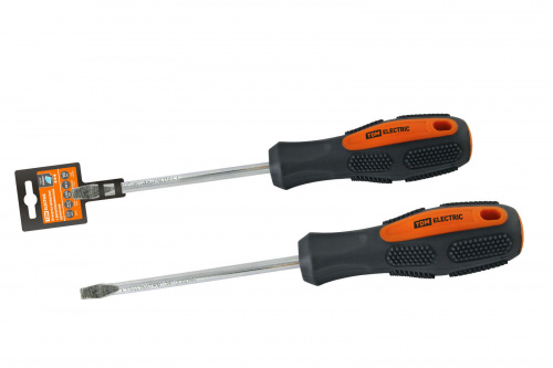 Отвертка шлицевая двухкомпонентная CR-V тип SL 8.0x200 серия "Алмаз" TDM (1/96) (SQ1006-1013)