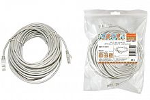 Патч-корд TDM народный U/UTP Cat 5e 4PR 24AWG PVC, литой 20 м, серый (1/28) (SQ0115-0010)