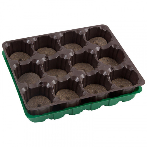 Набор для рассады "Умный огород" 12 ячеек ( 1 вставка*12ячеек), с торфяными таблетками (1/44) (183871) фото 4 Набор для рассады "Умный огород" 12 ячеек ( 1 вставка*12ячеек), с торфяными таблетками (1/44) (183871) фото 4