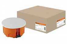 Распаячная коробка СП D80х40мм, крышка, пл. лапки, IP20, TDM (1/175) (SQ1403-1025)