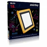 Светильник светодиодный SMARTBUY SBLSq-DLB-18-65K-O-IP20, квадрат с подсветкой
