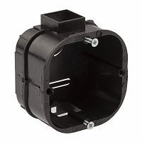 Коробка установочная ЭРА KUTS-60-60-43-s-black усиленная для твердых стен саморезы стыковочные узлы черная IP20 (1/200) (Б0052723)