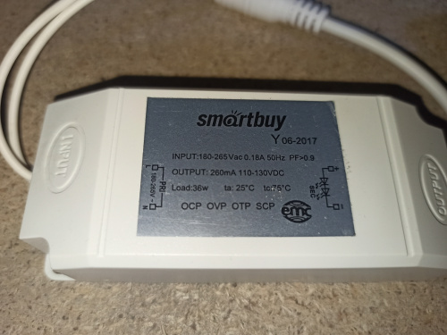 Драйвер SMARTBUY для светодиодной ультратонкой панели SBL-P-Driver-40W (150) фото 2 Драйвер SMARTBUY для светодиодной ультратонкой панели SBL-P-Driver-40W (150) фото 2