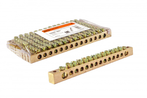 Шина "N" нулевая 6х9мм 14/2 (14групп/крепеж по краям) TDM (1/200) (SQ0801-0003)