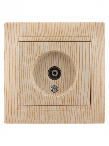 Розетка телевизионная простая (0-2400МГц, "мама") сосна , с/у, "Лама" (10/120) TDM (SQ1815-0317) фото 4 Розетка телевизионная простая (0-2400МГц, "мама") сосна , с/у, "Лама" (10/120) TDM (SQ1815-0317) фото 4