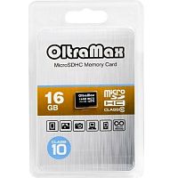 Карта памяти яMicroSD  16GB  OltraMax Class 10 без адаптера (OM0016GCSDHC10-W/A-AD)