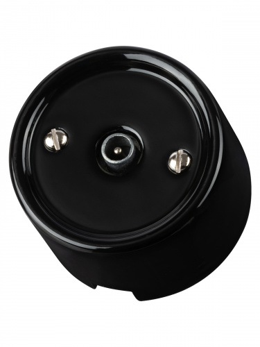 Розетка TDM TV проходная черная «Болонь» (1/72) (SQ1820-0254) фото 6