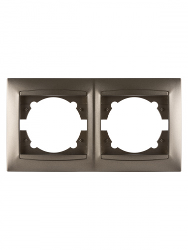 Рамка 2-х постовая горизонтальная бронза , с/у, "Лама" (20/240) TDM (SQ1815-0730) фото 4