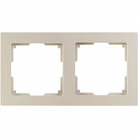 Рамка SMARTBUY 2-местная пластик бежевая "Нептун" (SBE-06i-Plastic-FR-2) (1/100)