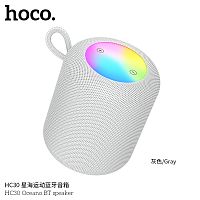 Колонка портативная HOCO HC30 Oceano, 5W, Bluetooth 5.4, FM, TF, TWS, 1800mAh, цвет: серый (1/30) (6942007646345)