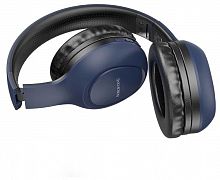 Наушники полноразмерные Borofone BO19 Musique, беспроводные, bluetooth 5.3, AUX, цвет: синий (1/30) (6974443386301)