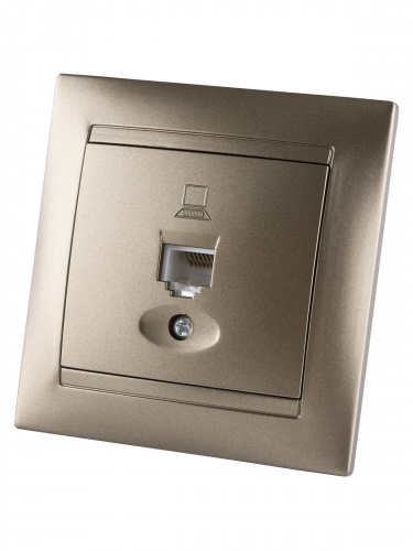 Розетка компьютерная RJ45  бронза , с/у, "Лама" (10/120) TDM (SQ1815-0716) фото 5