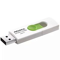 Флеш-накопитель USB 3.1  64GB  A-Data  UV320  белый/зелёный (AUV320-64G-RWHGN)