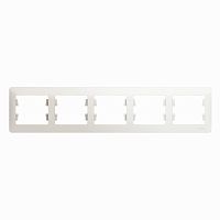 Рамка 5-м GLOSSA горизонт. перламутр Systeme Electric GSL000605 (1/5/20)