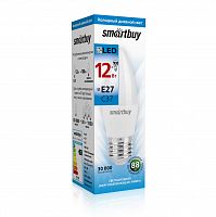 Лампа светодиодная SMARTBUY C37 12Вт 220V 6000K E27 (холодный свет) (10/100) (SBL-C37-12-60K-E27)