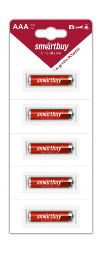 Элемент питания SMARTBUY  LR03  BL5 Strip лента (60/600)				 (SBBA-3A05B)