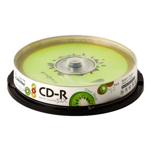 Диск Smartbuy CD-R 80min 52x Fresh-Kiwifruit CB-10 (200) (SB000042)