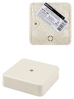 Коробка распаячная КР 75х75х20 ОП, сл. кость, IP40, инд. штрихкод TDM (100/100) (SQ1401-1803)