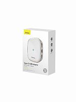 USB-концентратор Baseus, CAHUB-AC02, AC Multifunctional, USB3.0*2+4K HD*1+SD/TF*1+RJ45, цвет: белый (6953156212350)