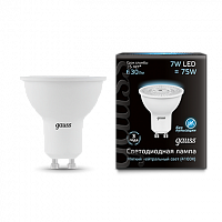Лампа светодиодная GAUSS MR16 7W 630lm 4100K GU10 1/10/100 (101506207)