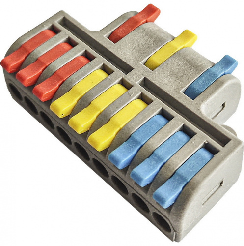 Строительно-монтажная клемма SMARTBUY с рычажками проходная 3-9 полюсов 0, 08-4 мм² (SBE-cВт cc-3-9) (1/50/2500) (SBE-cwcc-3-9)