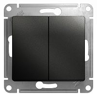 Механизм выключателя 2-кл. С/У GLOSSA 10А IP20 (сх. 5) 10AX механизм антрацит Systeme Electric GSL000751 (1/20/160)