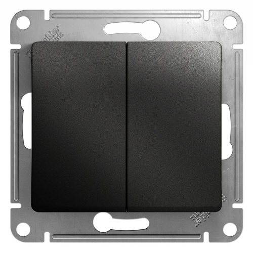 Механизм выключателя 2-кл. С/У GLOSSA 10А IP20 (сх. 5) 10AX механизм антрацит Systeme Electric GSL000751 (1/20/160)