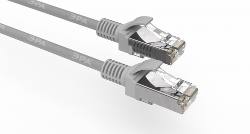 Патч корд ЭРА SIMPLE F/UTP экранированный 1,5 м, категория 5e, серый (1/250) (Б0051381)