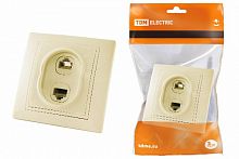 Розетка скрытая установка, телефонная RJ11 + компьютерная RJ45 сл. кость "Таймыр" TDM (SQ1814-0123)