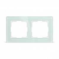 Рамка SMARTBUY 2-местная стекло бежевая "Нептун" (SBE-05i-Glass-FR-2)