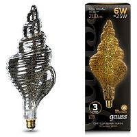 Лампа светодиодная GAUSS Filament TL120 6W 200lm 2400К Е27 gray flexible 1/10 (166802008)