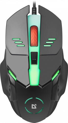 Мышь проводная игровая DEFENDER Ultra Gloss MB-490, USB, подсветка 7 цветов, 4 кнопки, 800-1000dpi, черный (1/40) (52490) фото 7