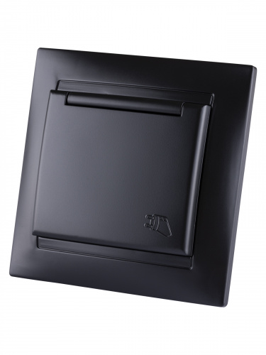 Розетка 2П+З 16А 250В IP44 с защ. шт. с крышкой графит , с/у, "Лама" (10/120) TDM (SQ1815-0614) фото 6 Розетка 2П+З 16А 250В IP44 с защ. шт. с крышкой графит , с/у, "Лама" (10/120) TDM (SQ1815-0614) фото 6