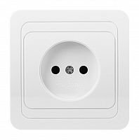 Розетка SMARTBUY скрытая установка, 1-местная без заземления 10А белая "Марс" (SBE-02w-10-S1-N) (1/10/200)