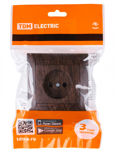 Розетка 2П 10А 250В с защ. шт. венге , с/у, "Лама" (10/120) TDM (SQ1815-0410) фото 2 Розетка 2П 10А 250В с защ. шт. венге , с/у, "Лама" (10/120) TDM (SQ1815-0410) фото 2