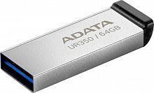 Флеш-накопитель USB 3.2  64GB  A-Data  UR350  серебро/чёрный металл (UR350-64G-RSR/BK)