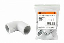 Угол 90 соединительный для трубы 25 мм (5шт) - цвет белый TDM (SQ0405-2033)