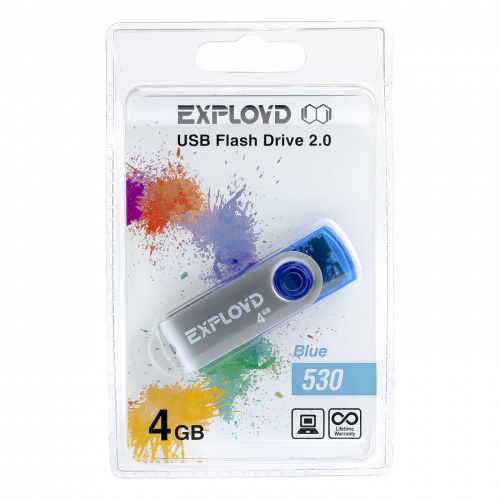 Флеш-накопитель USB 4GB Exployd 530 синий (EX004GB530-Bl) фото 8 Флеш-накопитель USB 4GB Exployd 530 синий (EX004GB530-Bl) фото 8
