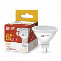 Лампа светодиодная IN HOME JCDR-VC 6Вт 230В GU5.3 3000К 530Лм (10/100) (4690612020365)