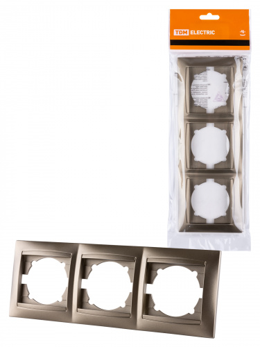 Рамка 3-х постовая горизонтальная бронза , с/у, "Лама" (15/180) TDM (SQ1815-0731) Рамка 3-х постовая горизонтальная бронза , с/у, "Лама" (15/180) TDM (SQ1815-0731)