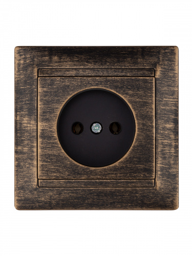 Розетка 2П 10А 250В с защ. шт. старинная бронза с/у, "Лама" (1/10) TDM (SQ1815-0751) фото 4 Розетка 2П 10А 250В с защ. шт. старинная бронза с/у, "Лама" (1/10) TDM (SQ1815-0751) фото 4