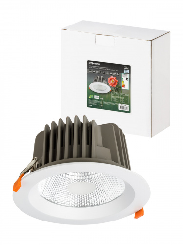 Светильник светодиодный TDM " Даунлайт" встраиваемый DCL-01-040 40 Вт, 4000 К, 80 Ra, IP20, прозрачный расс., (1/10) (SQ0369-0407) Светильник светодиодный TDM " Даунлайт" встраиваемый DCL-01-040 40 Вт, 4000 К, 80 Ra, IP20, прозрачный расс., (1/10) (SQ0369-0407)