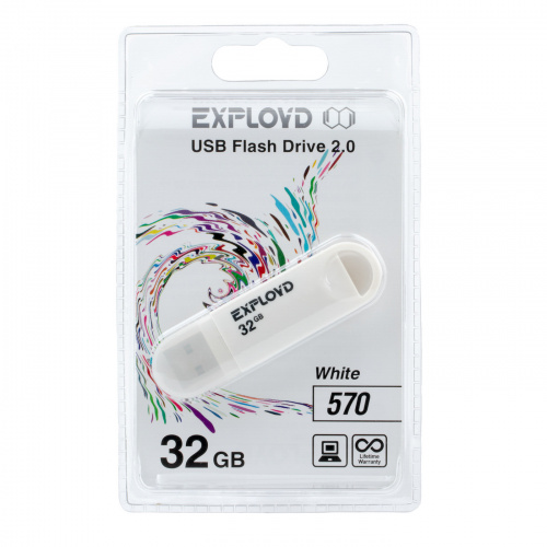 Флеш-накопитель USB 32GB Exployd 570 белый (EX-32GB-570-White) фото 5 Флеш-накопитель USB 32GB Exployd 570 белый (EX-32GB-570-White) фото 5
