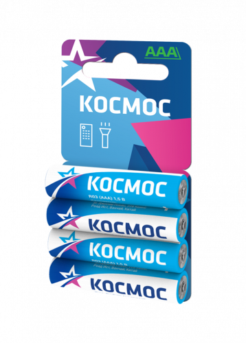 Элемент питания КОСМОС  R03 (4 бл)   (60/960) (KOCR034BL)