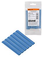 Набор трубок термоусаживаемых, не поддерживающих горение, клеевых, длиной 10 см ТТкНГ(3:1) "Моноцвет, синий 12,7/4,3 TDM" (1/100) (SQ0548-2708)