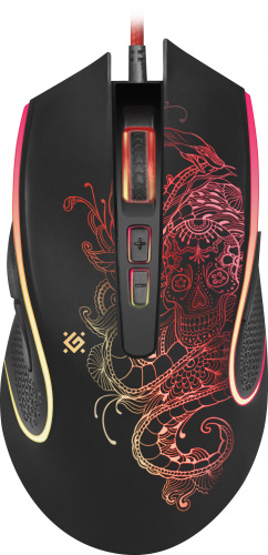 Мышь проводная игровая DEFENDER Venom GM-640L, USB, 8 кн., 3200dpi, черный  (1/40) (52640) фото 3